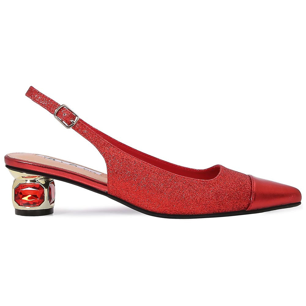 Lady Couture Saphire Pump 1.5” In Red