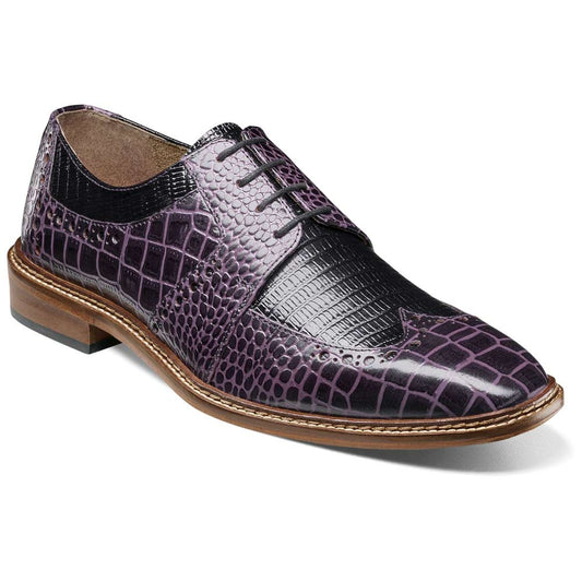 Travato Wingtip Oxford | Stacy Adams Dress Shoes in Purple & Cognac for Men