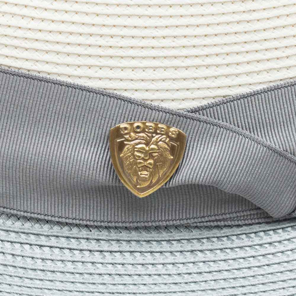 Dobbs Toledo Milan Straw Hat in Beige/Grey