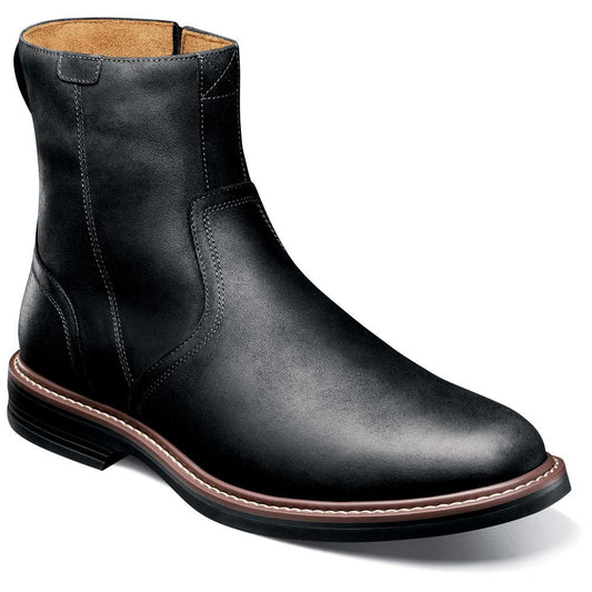 Norwalk PlainToe Side Zip Boot | Florsheim Black CH Dress Boots for Men