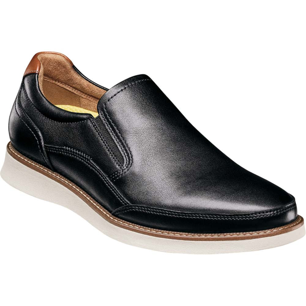 Florsheim Launch Black Multi Smooth Leather Moc Toe Casual Loafers