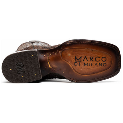 Missouri Genuine Python Skin Brown Cowboy Boot | Marco Di Milano Western Boots