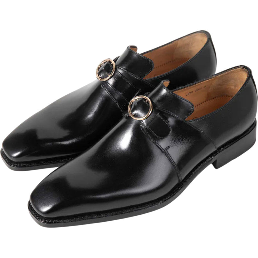 Ugo Vasare Christopher Black Calfskin Leather Shoes