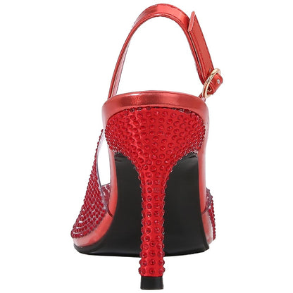 Lady Couture Irene 3.5” High Heel Pumps in Red