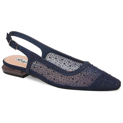 Lady Couture Kara 0.75” Block Heel Flats in Navy