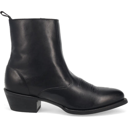 Laredo Fletcher Black Leather Round Toe Inside Zipper Dress Boots (USA Men Size)