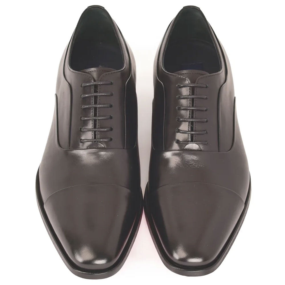 Corrente Men’s Black Leather Cap Toe Lace-Up Loafer