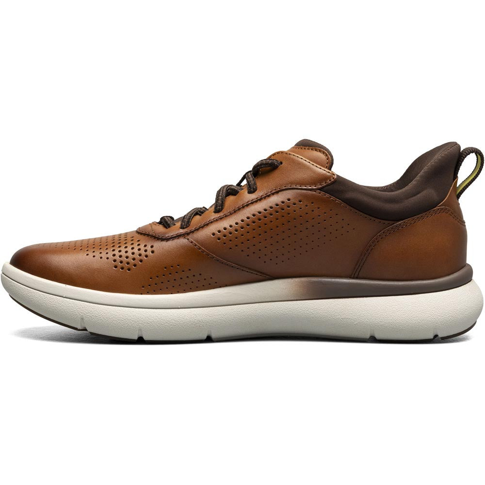 Florsheim Fleet Cognac Knit Elastic Lace Plain Toe Casual Sneaker