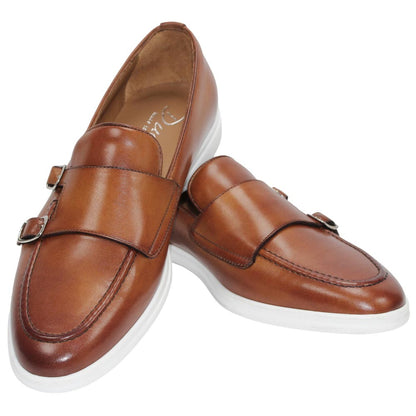 Duca Men's Rimini Cognac Italian Calf Leather Slip-On Loafer