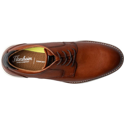 Florsheim Launch Cognac Smooth Leather Plain Toe Derby Dress Shoes (US Men Size)