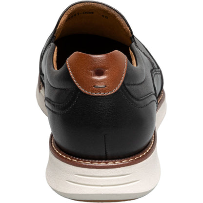 Florsheim Launch Black Multi Smooth Leather Moc Toe Casual Loafers