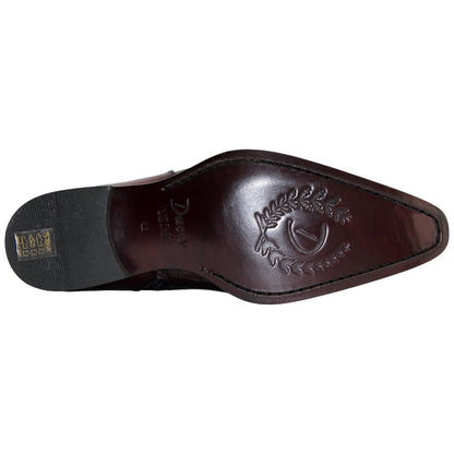 Duca Aprilia Men's Burgundy/Antique Red Calf-Skin Leather Boots