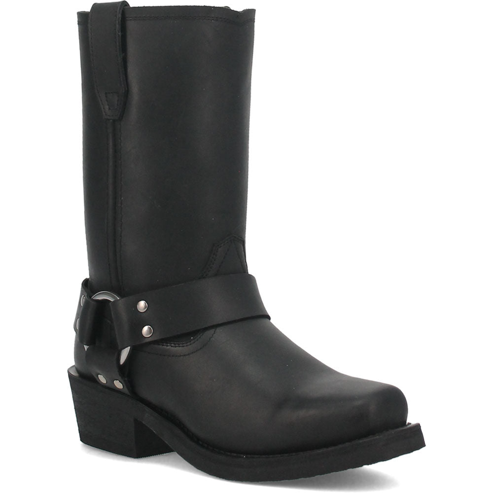 Dingo Molly Black Leather Snoot Toe Western Fashion Harness Boot(US Women Size)
