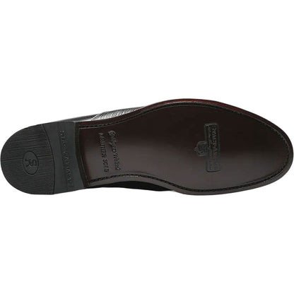 Stacy Adams Madison Black Kid & Lizard Print Slip-On