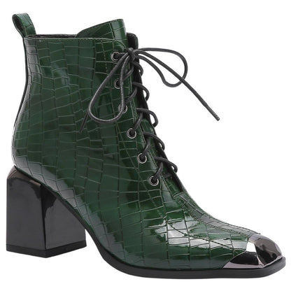 Lady Couture Fantastic Green Style Forward Ankle Boots
