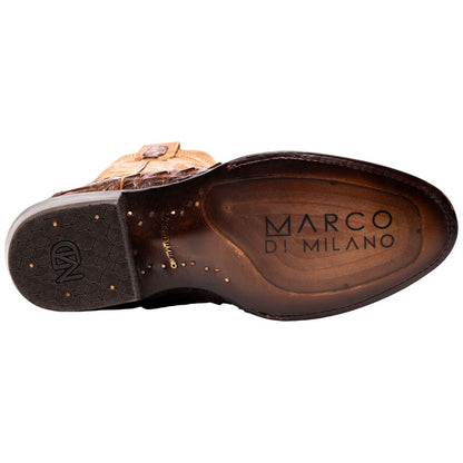 Phoenix Genuine Caiman Belly Skin Aged Maple Cowboy Boot | Marco Di Milano Western Boots