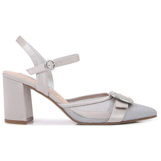 Lady Couture Bianca 3” Heel Pump in Silver