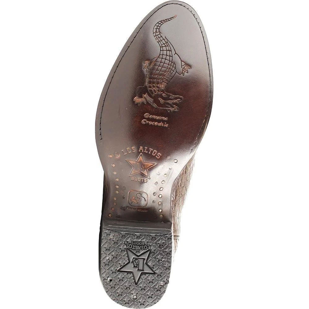 Los Altos Brown Genuine Caiman Crocodile Belly Skin - shoeclassix.com