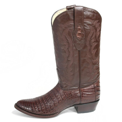 Los Altos Brown Genuine Caiman Crocodile Belly Skin - shoeclassix.com