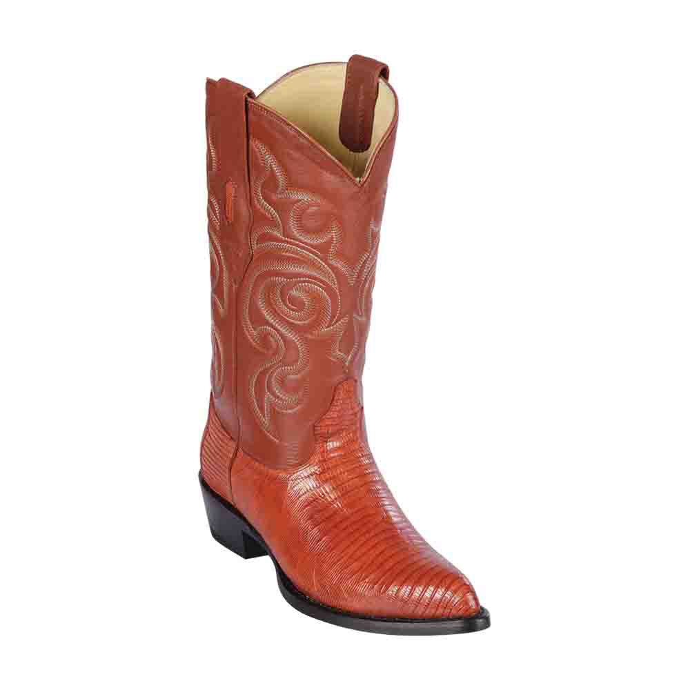 Los Altos Cognac Teju Lizard Boots - shoeclassix.com