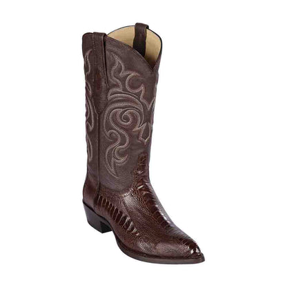 Los Altos Men’s Brown Ostrich Leg Boots - shoeclassix.com