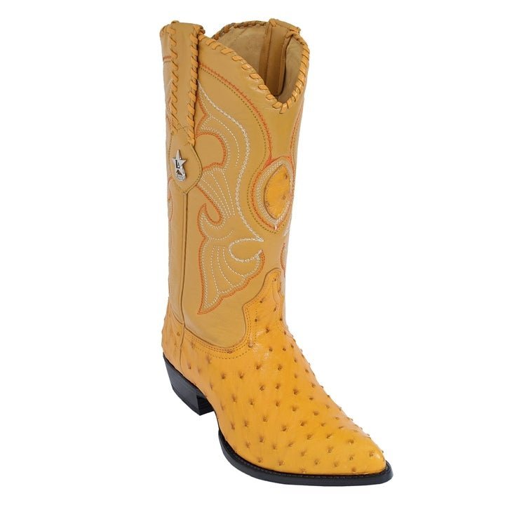 Los Altos Men's Buttercup Genuine Full Quill Ostrich Boots - shoeclassix.com