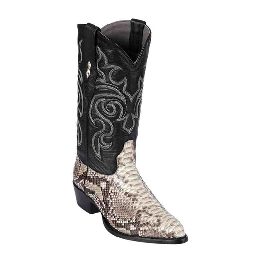 Los Altos Men's Natural Python Snakeskin Boots - shoeclassix.com