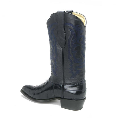 Los Altos Navy Eel Skin J - Toe - shoeclassix.com