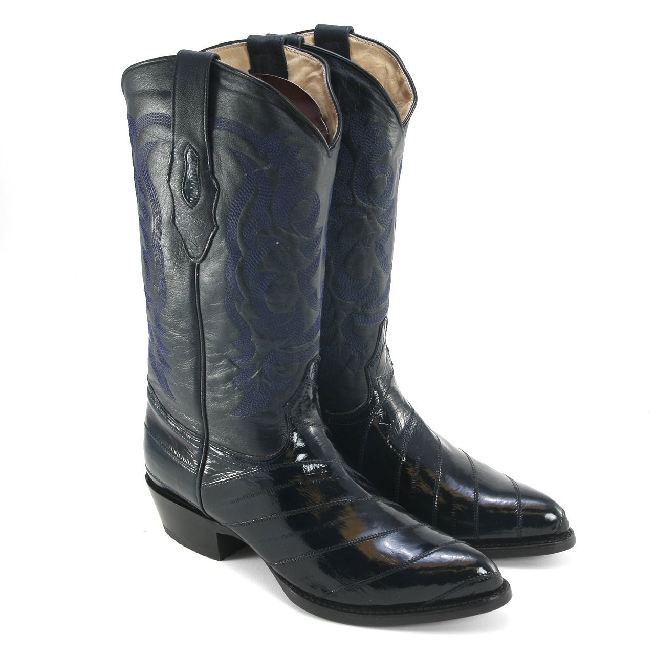 Los Altos Navy Eel Skin J - Toe - shoeclassix.com