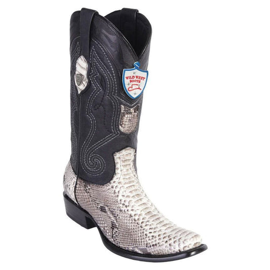 Wild West Natural Brown Python Dubai Toe Boots - shoeclassix.com